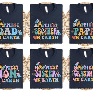 Mama Papa passendes Disney Familien-Shirt, glücklichster Tag aller Zeiten Disney Shirt, Disneyland Shirt, Disney Papa T-Shirt, Disney Geburtstag Sweatshirt