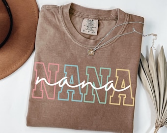 Comfort Colors® Nana T-Shirt, Aesthetic Nana Shirt, Gift For Grandma, Custom Nana Tee, Mother's Day Shirt, Grammy T-shirt