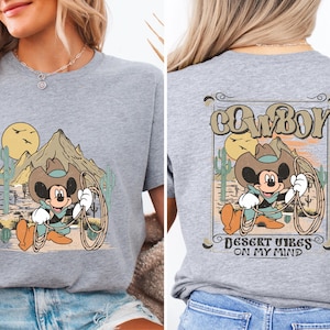 Cowboy Mickey T-shirt, Desert Vibes On My Mind Shirt, Disney Cowboy Tee, Disney Mickey Shirt, WDW Family Vacation Tee, Disney Trip Shirt