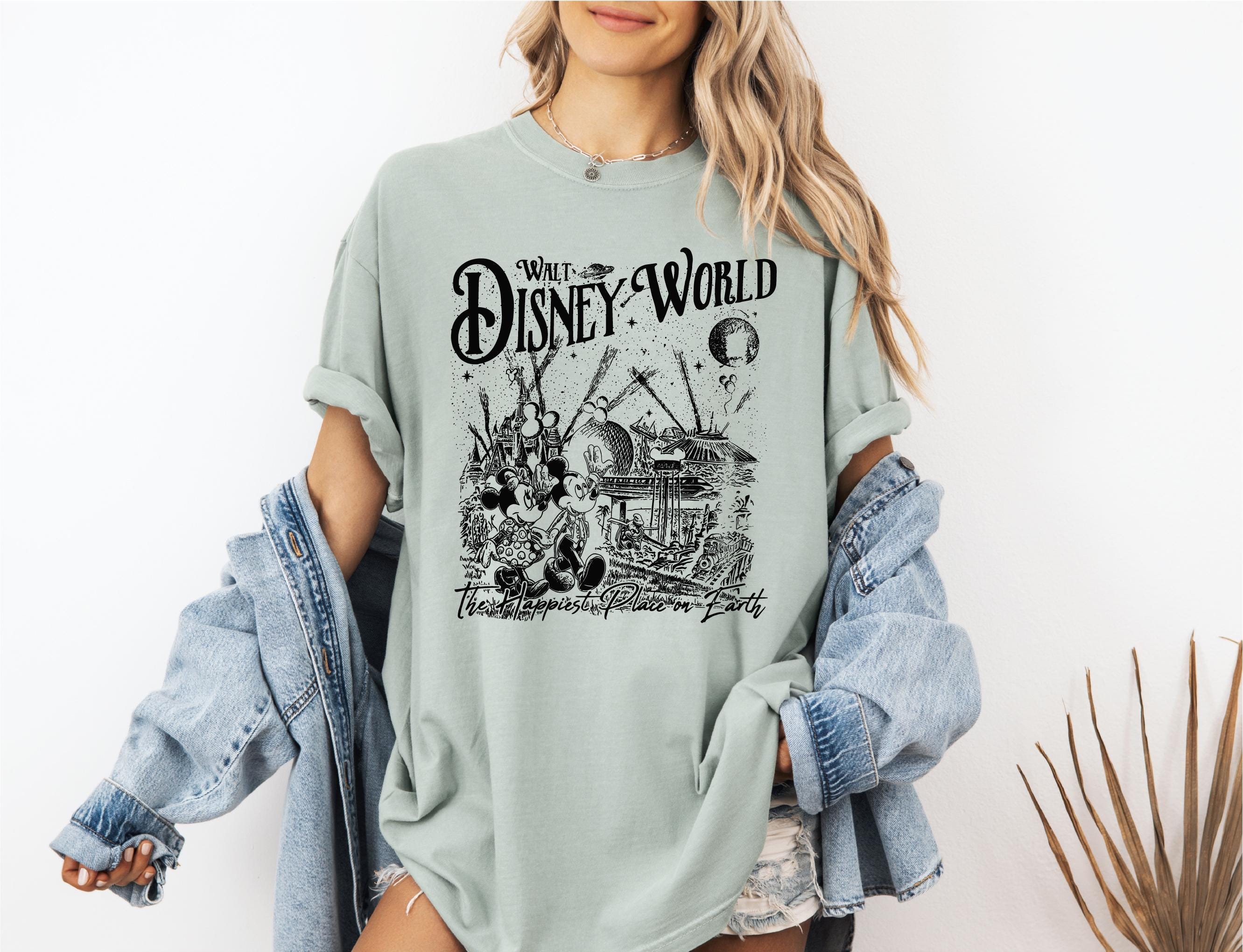 Comfort Colors® Walt Disney World Shirt, The Happiest Place On Earth Tee, Disneyland Epcot Hollywood Studios Tee, Magic Kingdom Shirt