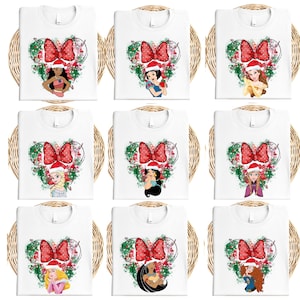 Weihnachten Prinzessin Disney Shirt, Mädchen Reise Urlaub Shirt, Prinzessin Mädchen Sweatshirt, Disneyworld Damen Mini Maus Weihnachtsfeier Shirt