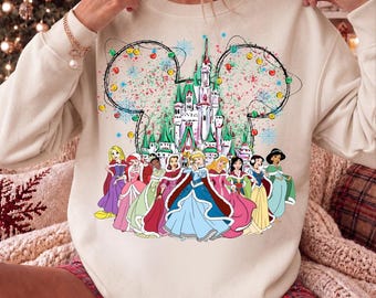 Princess Christmas Sweatshirt, Kids Holiday Shirt,  Elsa Anna Christmas T-shirt