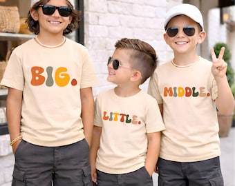 Big Middle Little Siblings Shirt, Middle Child Tee, Siblings Matching Shirts, New Kid Shirt, Big Bro Shirt, Family Matching Sweatshirt