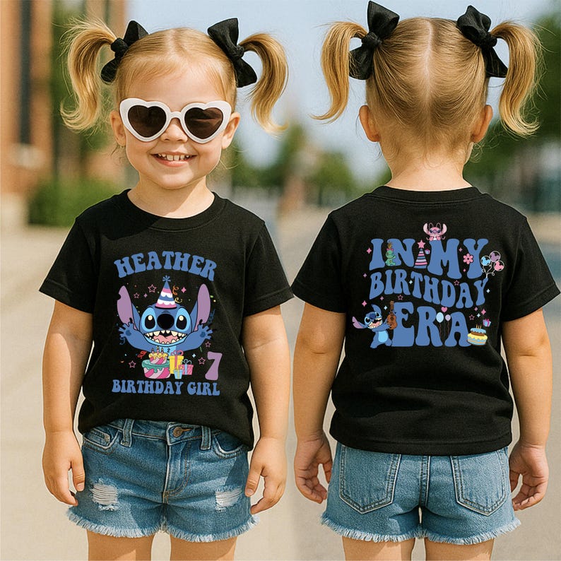 Disneyworld Stitch Kids Birthday Shirt, Disney Birthday Girl Shirt, Stitch Birthday Boy Shirt, Lilo Stitch Kids Birthday Shirt
