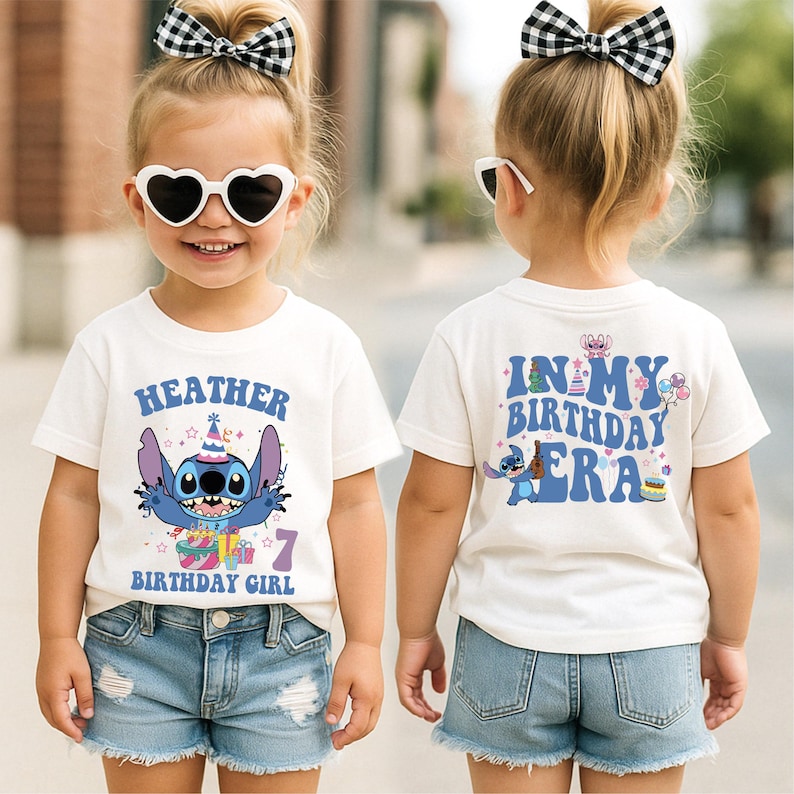Disneyworld Stitch Kids Birthday Shirt, Disney Birthday Girl Shirt, Stitch Birthday Boy Shirt, Lilo Stitch Kids Birthday Shirt