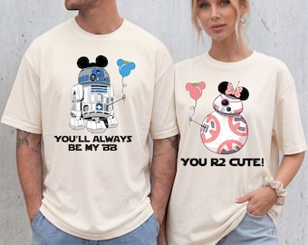 Couples Matching Shirts,  Galaxy Anniversary Tee, You R2 Cute Tee, You'll Always Be My BB Sweatshirt, Droids Couple T-Shirt