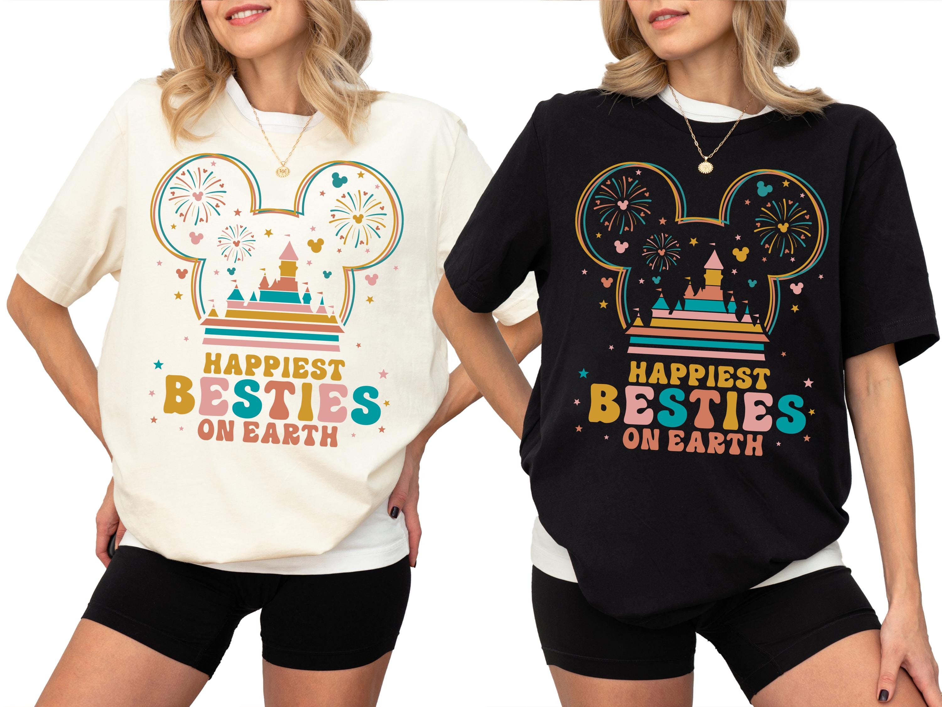 Chemise meilleurs amis Disney, T-shirt les meilleures amies les plus heureuses sur terre, t-shirt voyage pour filles Disney, chemise Magic Kingdom, t-shirt assorti amis Disney