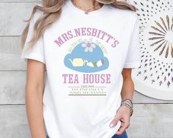 Mrs. Nesbitt’s Tea House Shirt, Nesbitt’s Tea House Shirt, Toy Story Tea House Shirt, Mrs. Nesbitt’s Tea Room Shirt, Toy Story Shirt