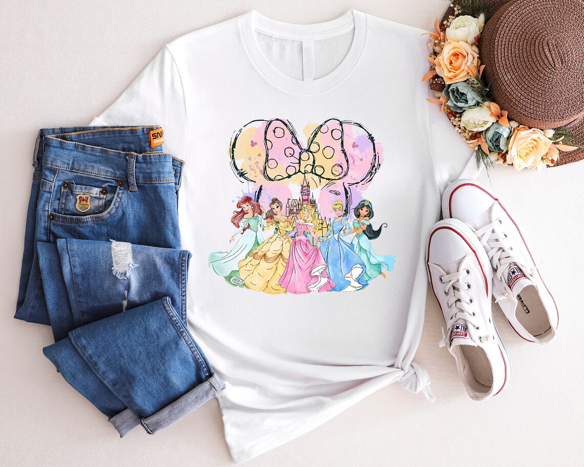 Disneyworld Princess Shirt, Watercolor Disney Castle Tee, Disney Shirt, Cute Princess Sweatshirt, Girls Trip Shirt, Princess Castle Tee