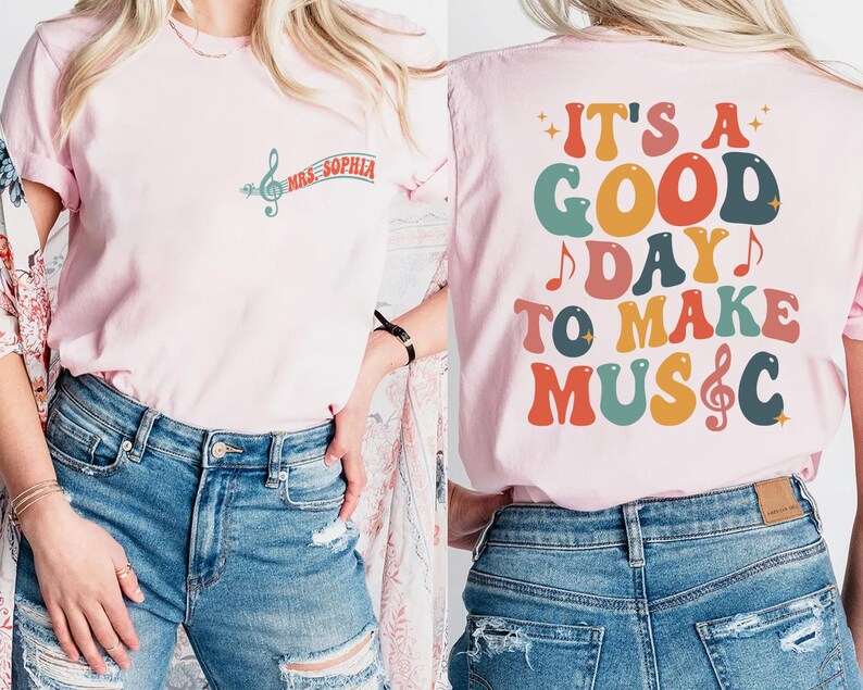 two women wearing t - shirts that say it's a good day to make