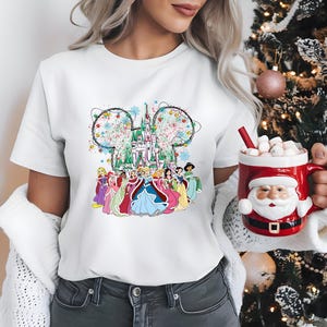 Disney Prinzessinnen Weihnachten Sweatshirt, Disney Kinder Urlaub Shirt, Disney Mädchen Weihnachten T-Shirt, Mädchen Disney Trip Shirt, Elsa Anna Weihnachten T-Shirt