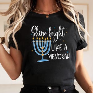 Happy Hanukkah Shirt, Hanukkah Menorah Shirt, Jewish Holiday Sweatshirt, Chanukah Shirt, Festival of Lights Shirt, Jewish Christmas Sweater