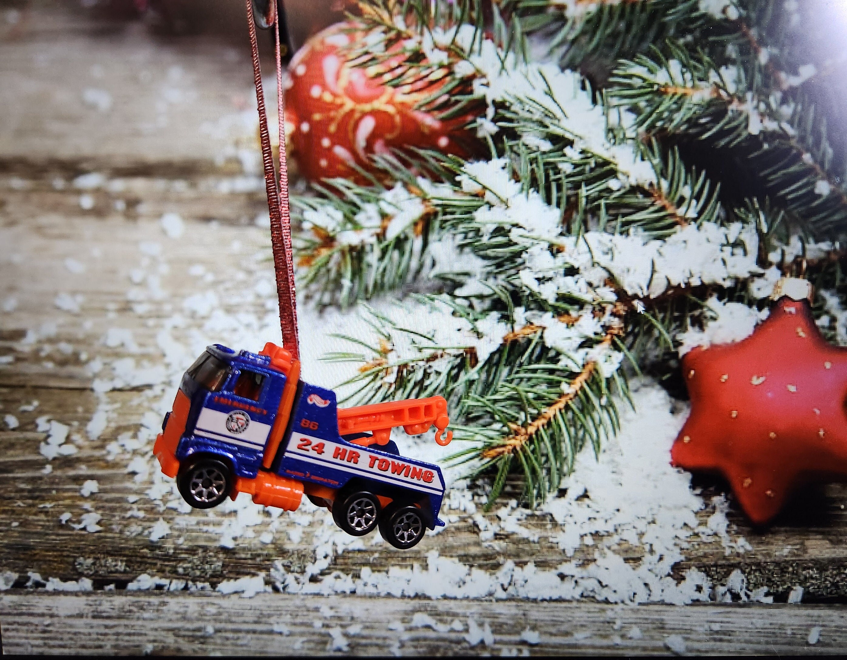 Vintage Hot Wheels Tow Truck Christmas Ornament Etsy