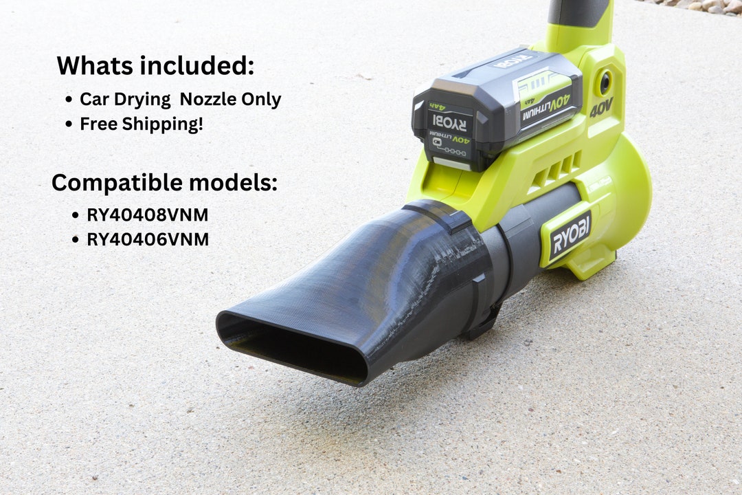 Car Drying Flat Nozzle for RYOBI 110 MPH 525 CFM 40 V Jet Fan Leaf Blower RY40408VNM RY40406VNM Etsy