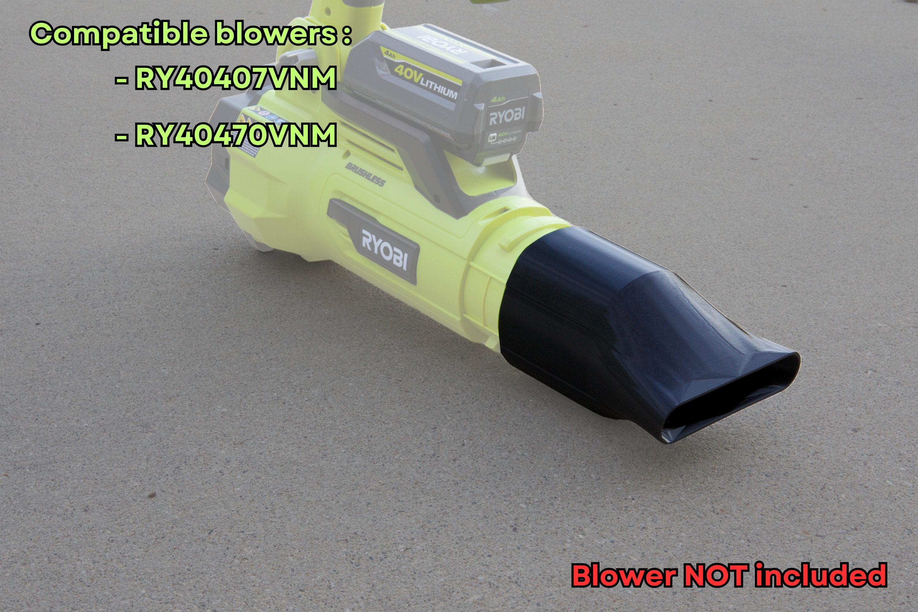 Car Drying Horizontal Nozzle for RYOBI 125 MPH 550 CFM 40 V Jet Fan Leaf Blower RY40407VNM RY40470VNM Etsy
