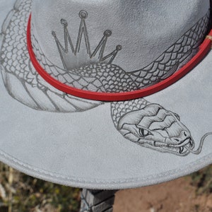 Wide Brim Fedora Hat | White | Mexican Suede | Rancher hat | Ready for custom  hand burned artwork