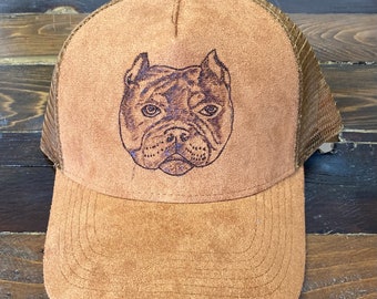 Pet Portait Inspired | Snap Back | Trucker Hat | Ball Cap | Custom |Freehand Burned Artwork