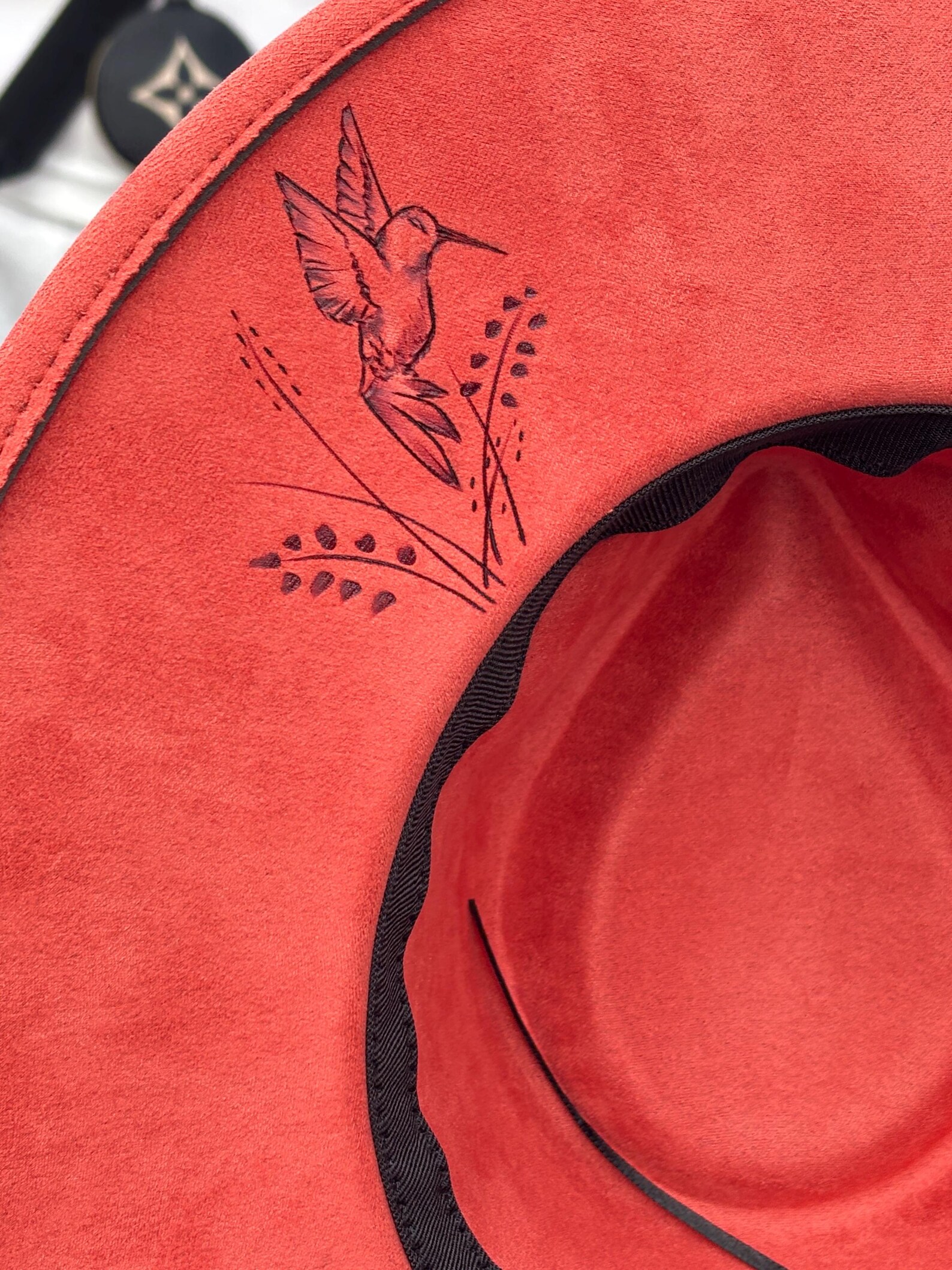 Custom Hummingbird Hat Art With Floral Options – Hand-burned ...