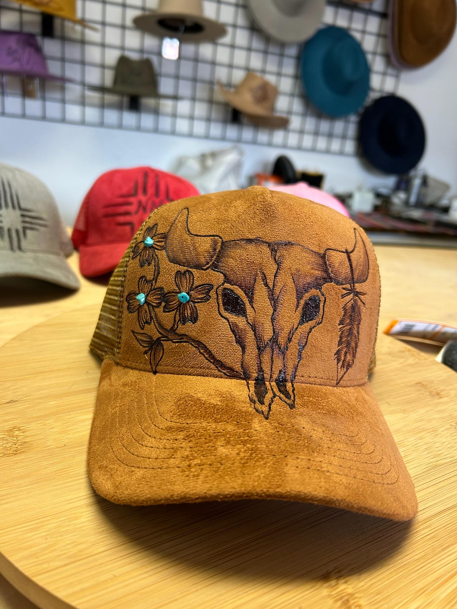 3214 Cowboy Trucker Hats For Women Men Structured Vintage Trucker Hat Cow Cowhand Co. Trucker Cap – The Thrifty Cowhand main image 4