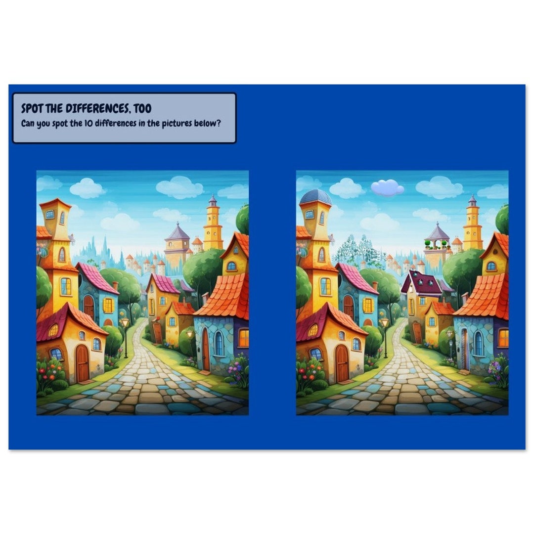 Critical Thinking for Kids Spot the Differences - Etsy