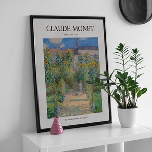 Claude Monet Poster, Printable Wall Art, Monet Exhibition Poster, Vintage Print, Claude Monet Print, Eclectic Wall Art, Monet Painting