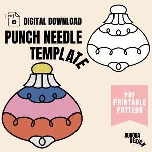 Christmas Decor Coaster Punch Needle Template, Mug Rug,Punch Needle Pattern,Punch Needle, PDF Pattern,Santa Art,Christmas Set Punch Needle