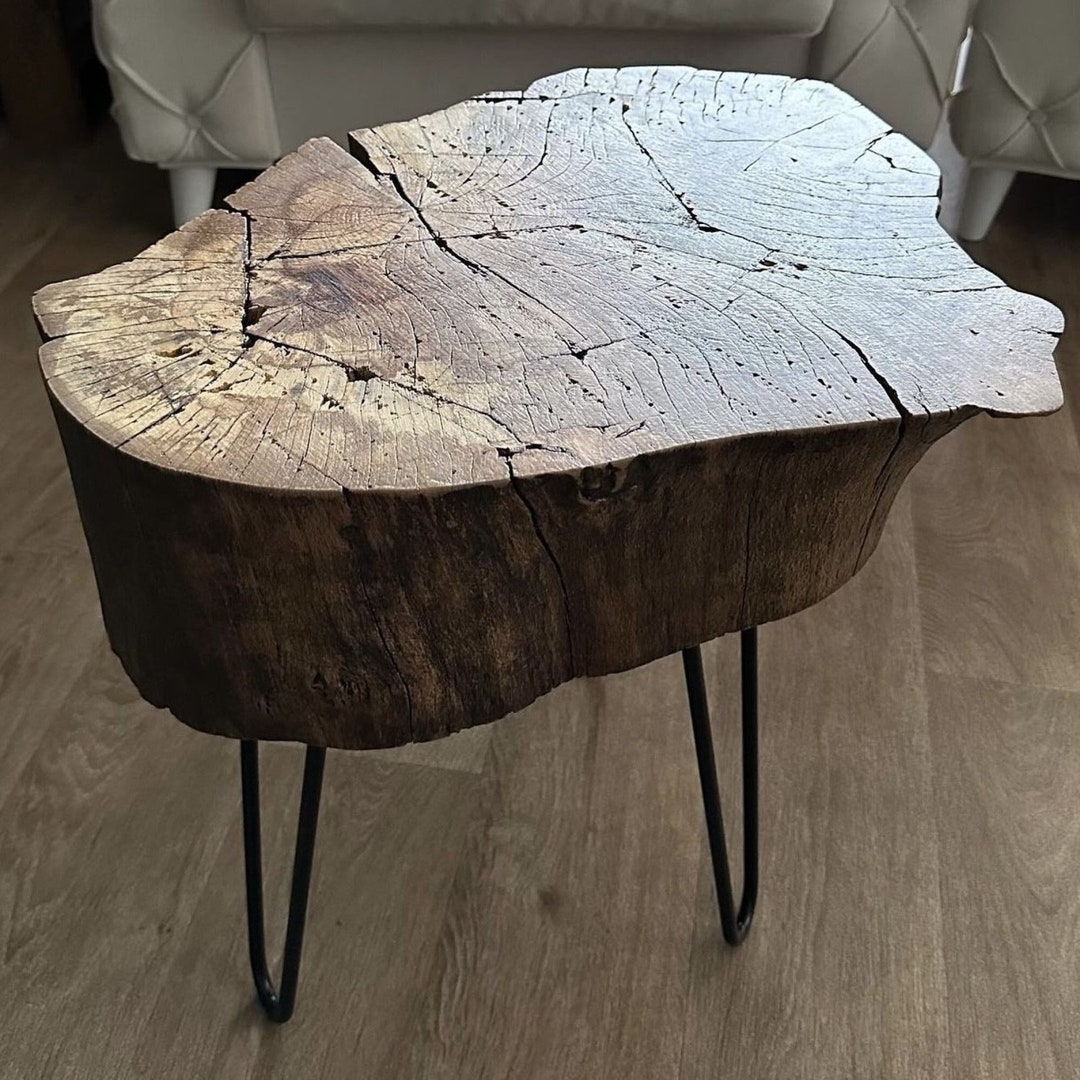 Natural Coffee Table , Farmhouse Style , Art of Crafting Wooden , Log