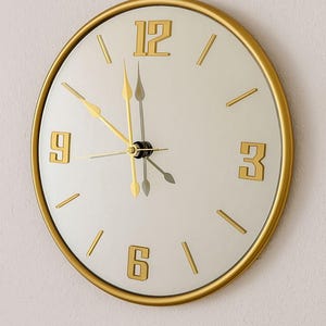 50 cm Gold Mirror Wall Clock – Silent Non-Ticking Movement | Real Glass Mirror & Metal Frame | Modern Handmade Wall Decor |Round Large Clock