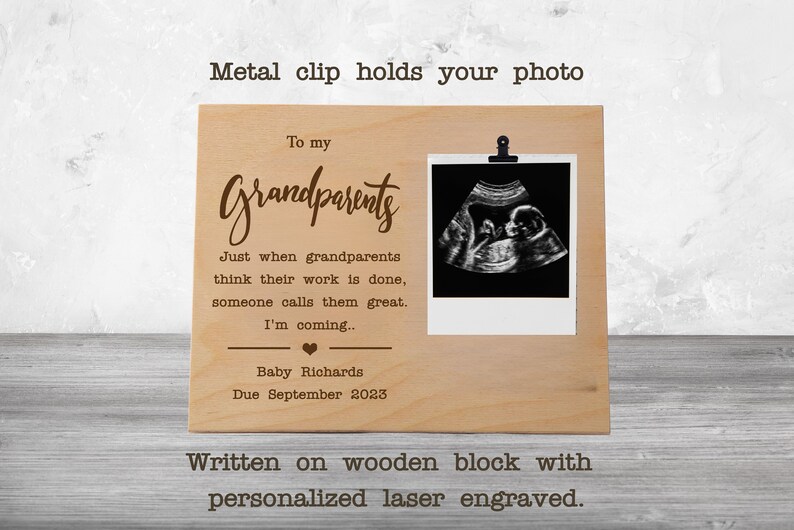 Pregnancy Announcement Grandparents, Baby Announcement Grandparent, New