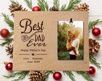 Cadre photo personnalisé fête des pères, meilleur papa de tous les temps, cadeau d'anniversaire de papa, cadeaux d'enfants pour un nouveau papa, cadeau pour mari
