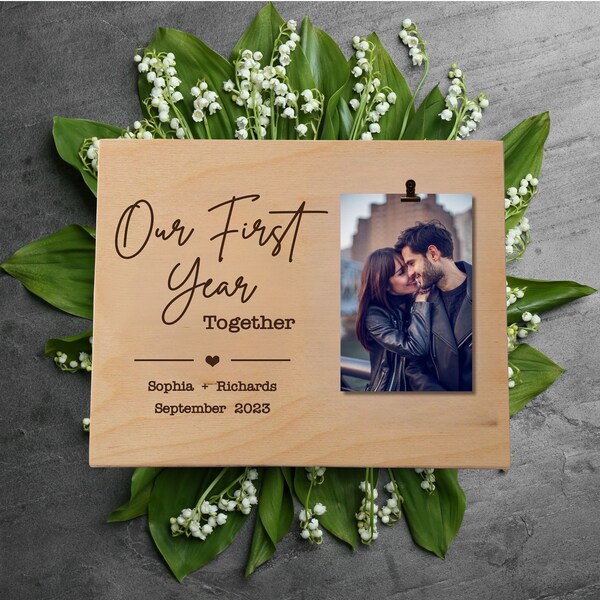 Personalized One Year Anniversary Gift For Boyfriend, Our First Year Together, 1st Year Wedding Gift, 1 Year Dating Anniversary Gift