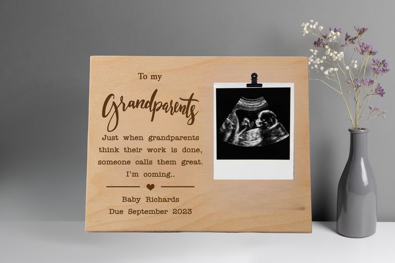 Pregnancy Announcement Grandparents, Baby Announcement Grandparent, New