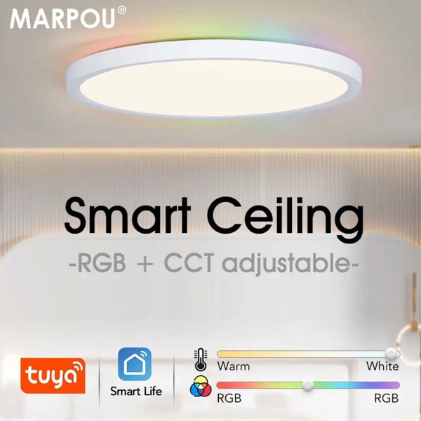 Voice Control, Alexa Google, Smart Ceiling Lamp, 16 Million Colours