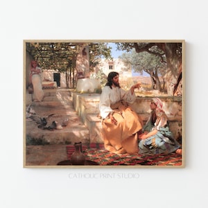 Christ in the House of Martha and Mary Vintage Painting (Digital Download)