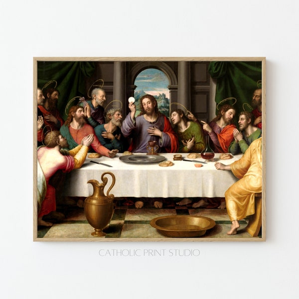 INSTANT DOWNLOAD The Last Supper Vintage Painting | Sacred Art | PRINTABLE | 2 Sizes | Catholic Prints Studio ID181