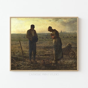 INSTANT DOWNLOAD The Angelus Vintage Painting | PRINTABLE | 5 Sizes | Catholic Prints Studio ID117 | Catholic Decor