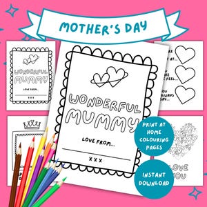 Fête des mères à imprimer pour les enfants - Maman merveilleuse | Cadeau DIY d'un enfant | Souvenir de maman | Créateur de souvenirs mignon | Téléchargement instantané du PDF