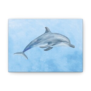 Dolphin Watercolor Canvas