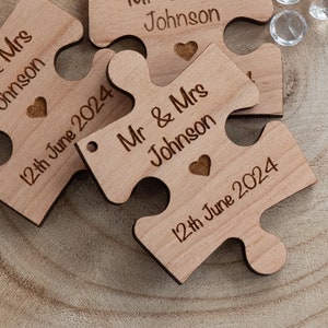 Personalised Puzzle Piece Wedding Favour