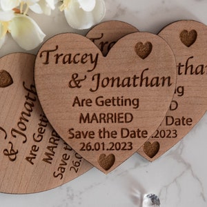 Personalised Save The Date Love Heart Fridge Magnet