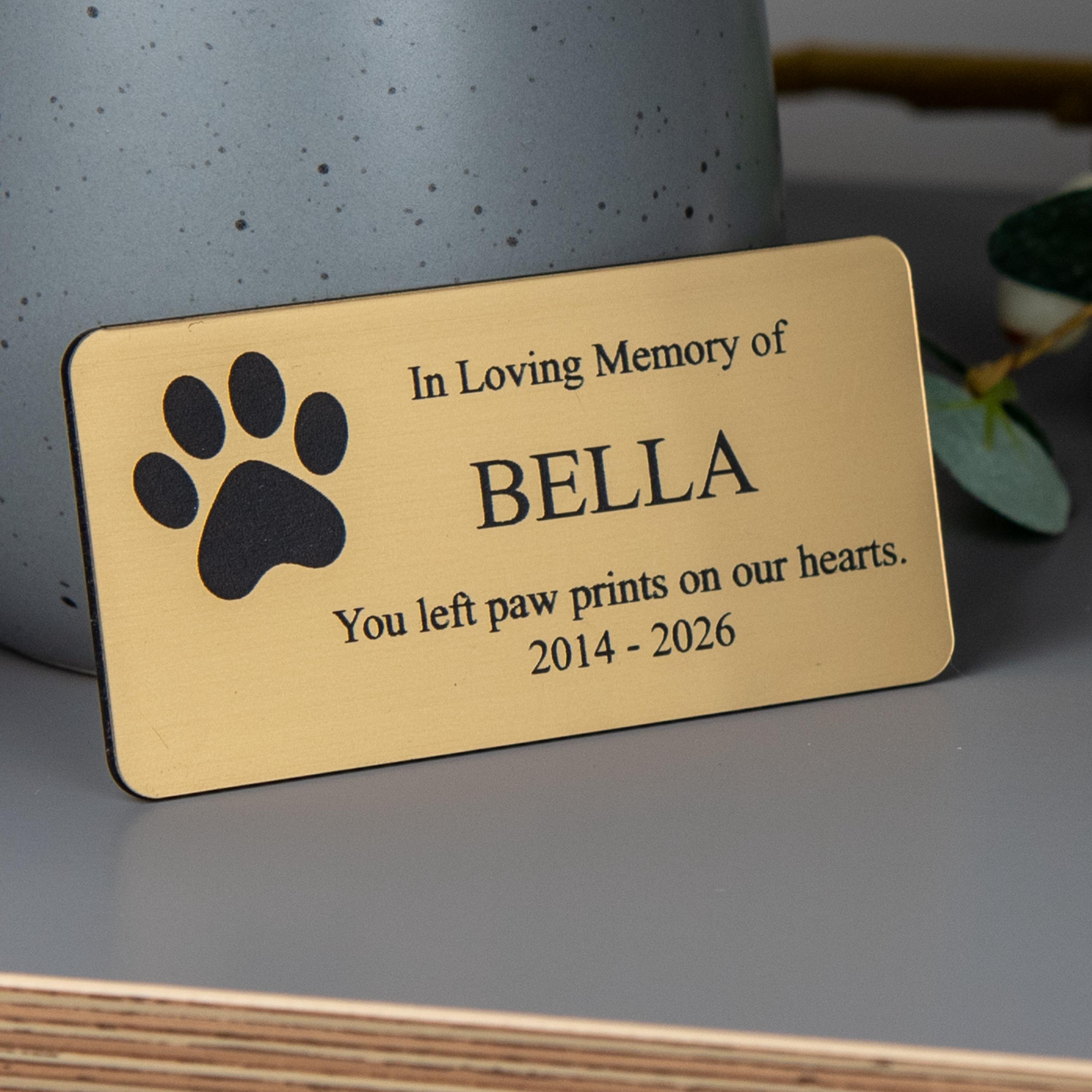 Personalised Engraved Pet Memorial Plaque Name Plate ANY Text for Door ...