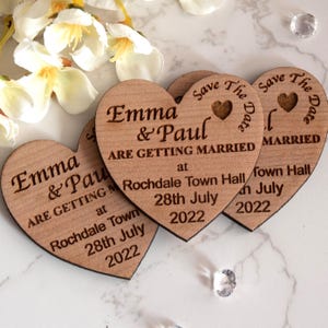 Personalised Save The Date Love Heart Fridge Magnet