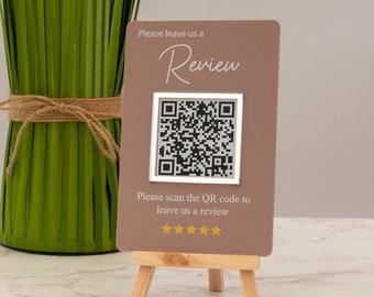 Mini QR Code Review Social Media Display Sign, Facebook, Instagram, Business Sign, Menu, Reviews, Payment Sign, Appointments