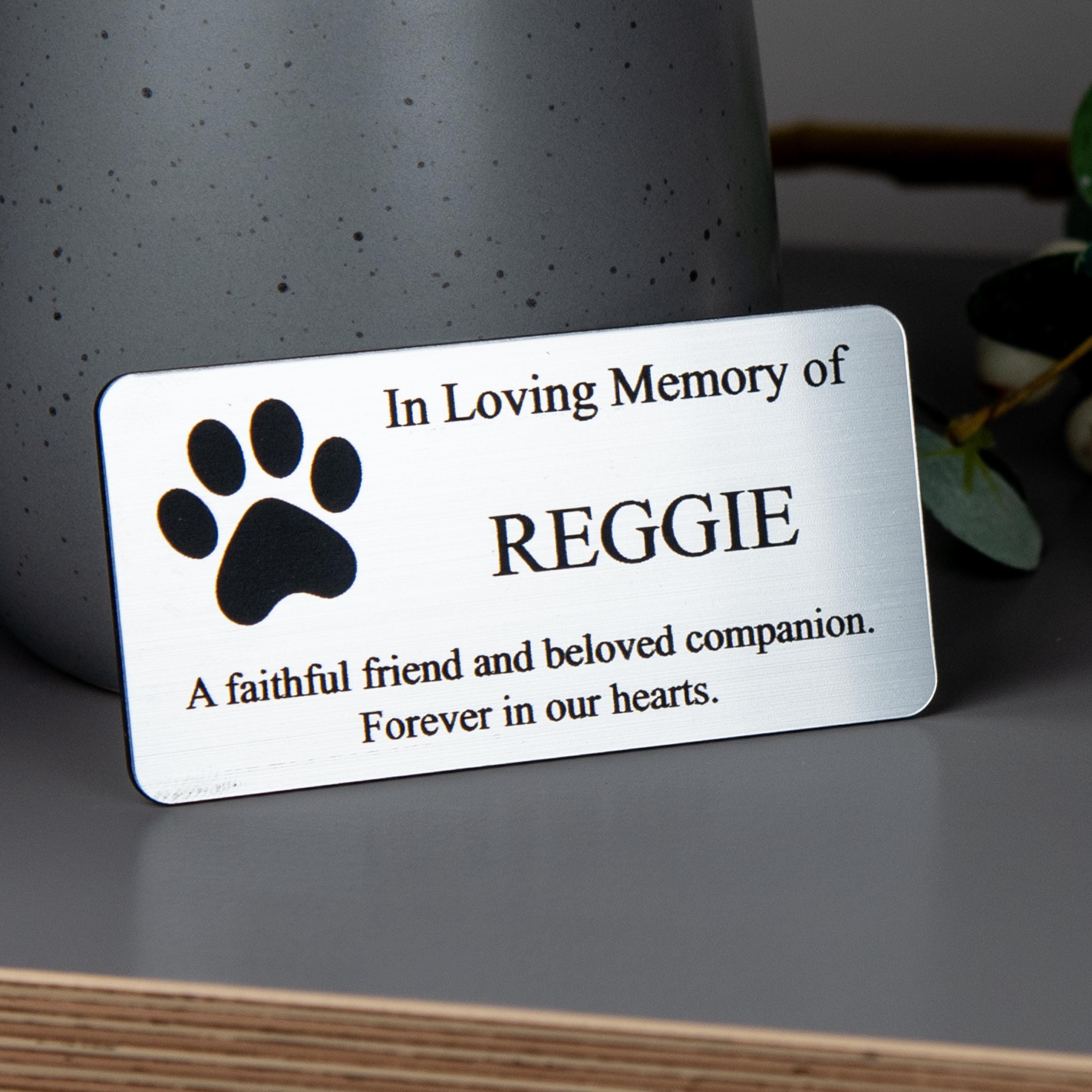 Personalised Engraved Pet Memorial Plaque Name Plate ANY Text for Door ...