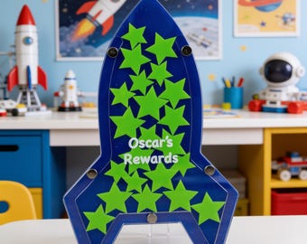 Personalised Rocket  Reward Drop Box