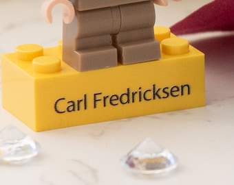 Personalised Lego Brick  made from Genuine LEGO bricks. Choice of 20 colours