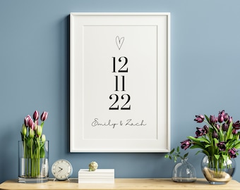 Personalised Special Date Photo Frame Print