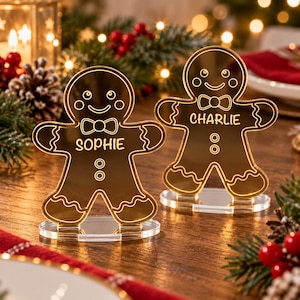 Personligt spegel akryl jul pepparkaksplatsnamn