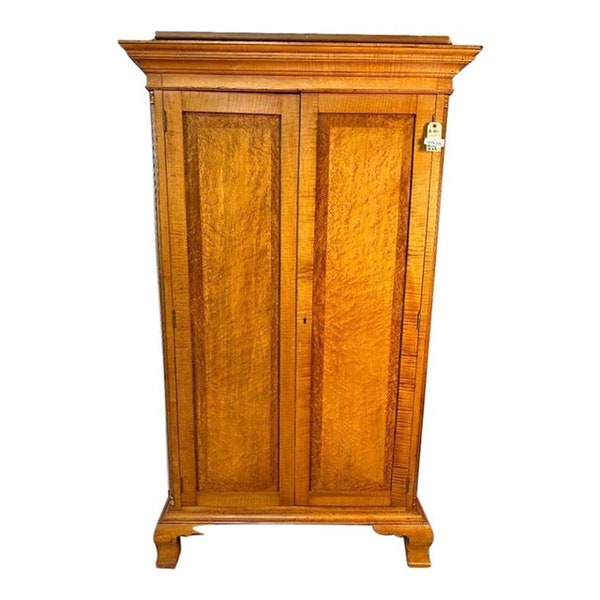 Smith & Beck Tiger Maple Antique Pantry Cabinet