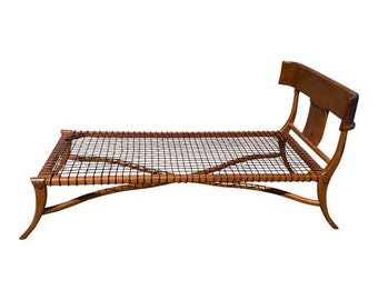 Modern Medellin Mid-Century Klismos Style Chaise Lounge